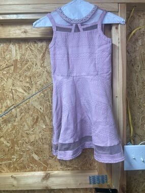 CHILDREN’S PLACE/Lilac Textured Sleeveless Dress with Sheer Trim